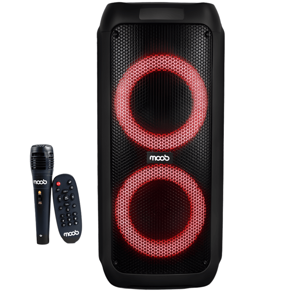 Caixa de Som Moob Fusion 400W Bluetooth TWS Iluminação em LED Com