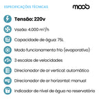 Climatizador Portátil Moob by Ultra Ar 75L - 220v