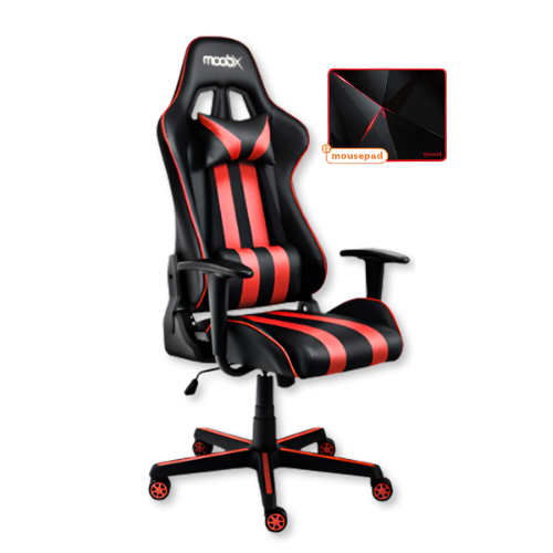 Kit Cadeira Gamer Moob Nitro com Mousepad Redragon Preto/Vermelho