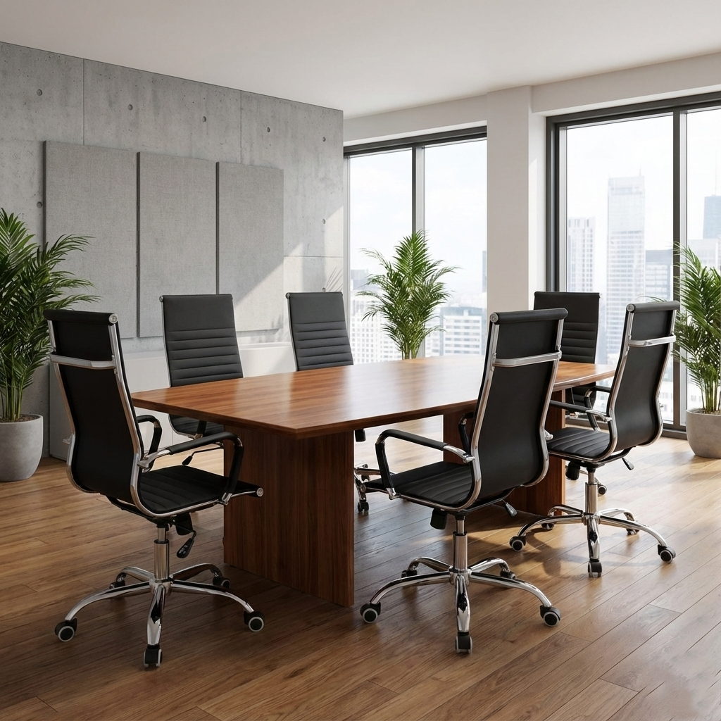 Conjunto 6 Cadeiras de Escritório Moob Boston