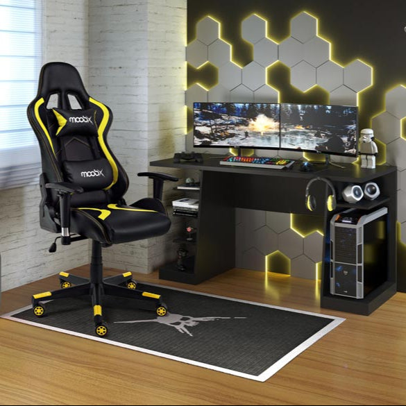 Cadeira Gamer Moob Thunder Preto/Amarelo