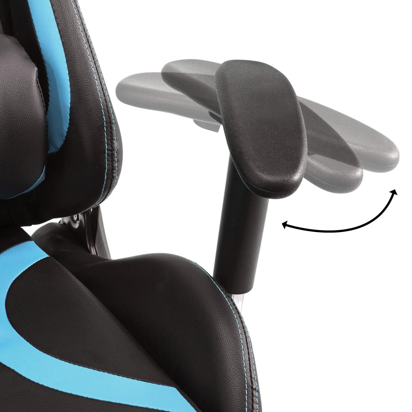 Cadeira Gamer Moob Thunder Preto/Azul