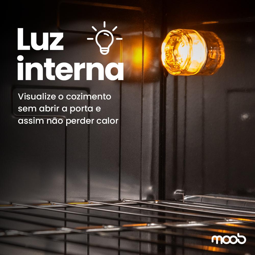 Forno Elétrico de Bancada Moob Top 60 Litros Função Grill Preto 220V