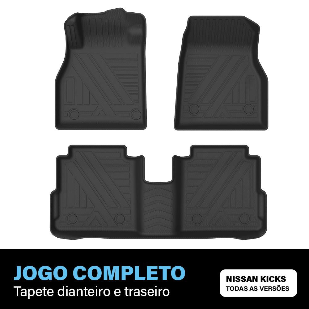Tapete Bandeja - Nissan Kicks (3 Pçs 3D)