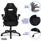Cadeira Gamer Moob Force Giratória Preta