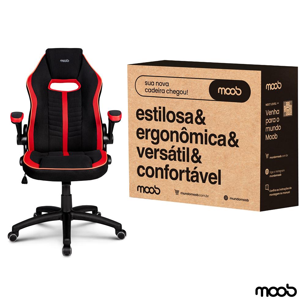 Cadeira Gamer Moob Force Preto/Vermelho