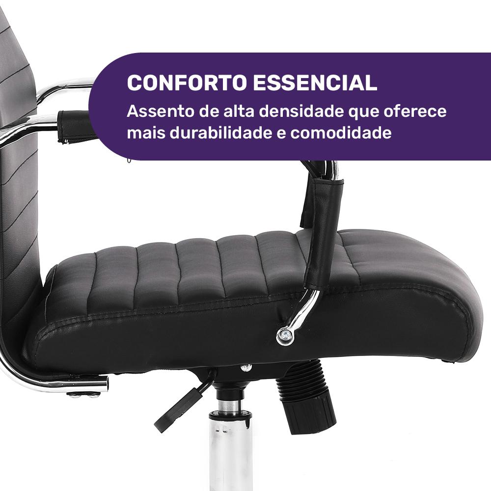 Cadeira Moob Chicago Presidente Preta