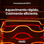 Forno Elétrico de Bancada Moob Top 60 Litros Função Grill Preto 220V