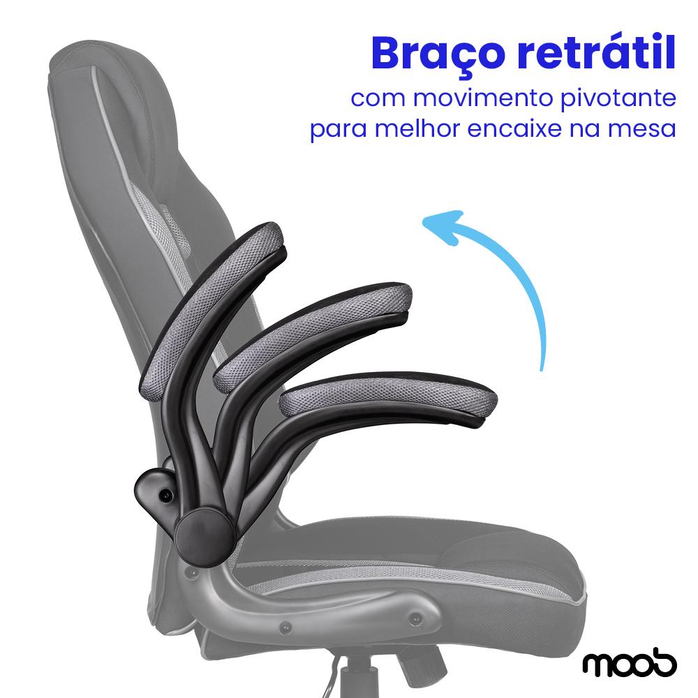 Cadeira Gamer Moob Force Giratória Preta