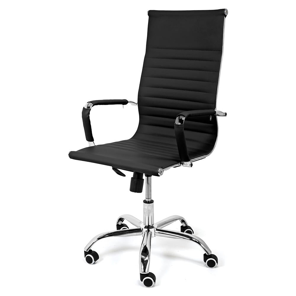 Cadeira Moob Boston Presidente Preta/Cromada