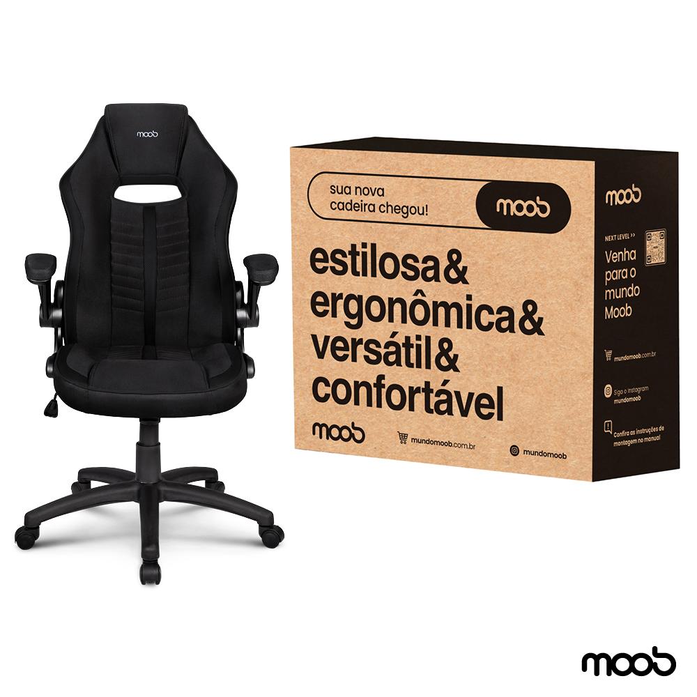 Cadeira Gamer Moob Force Giratória Preta