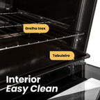 Forno Elétrico de Embutir Moob Luz Interna e Função Grill 60 Litros Preto 127V