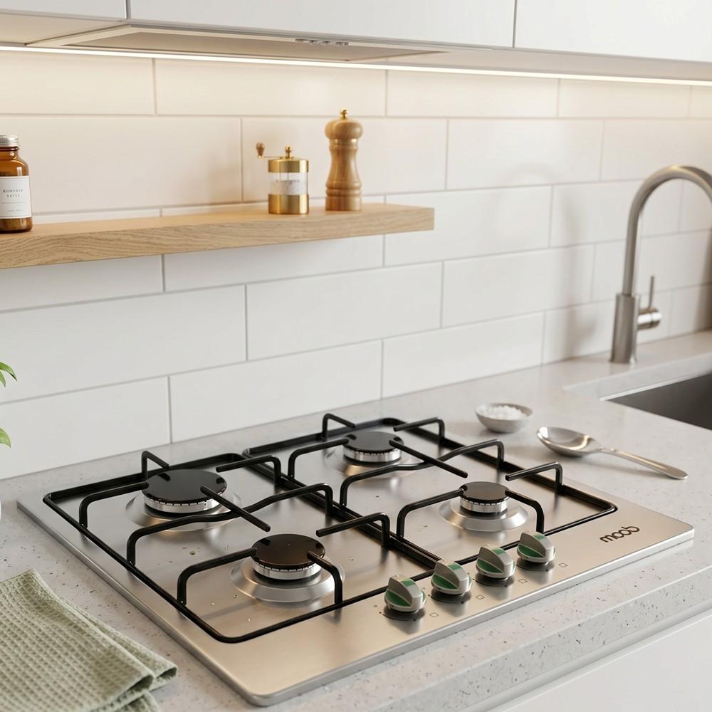 Cooktop Moob Aço Inox 4 Bocas - Bivolt