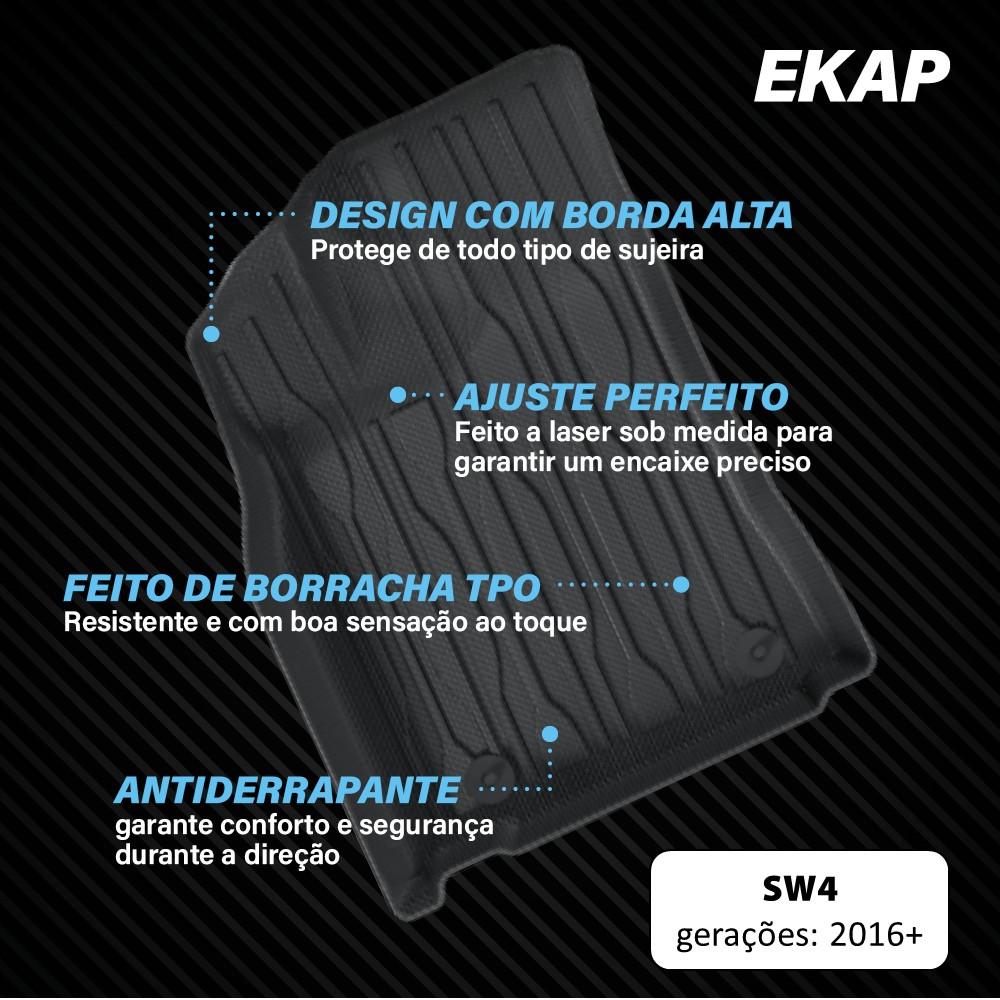 Tapete Bandeja Toyota SW4 (4 Pçs) 3D - Ekap