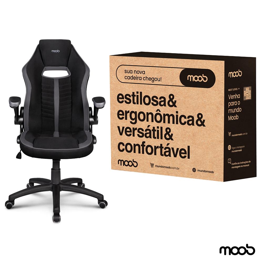 Cadeira Gamer Moob Force Preto/Cinza