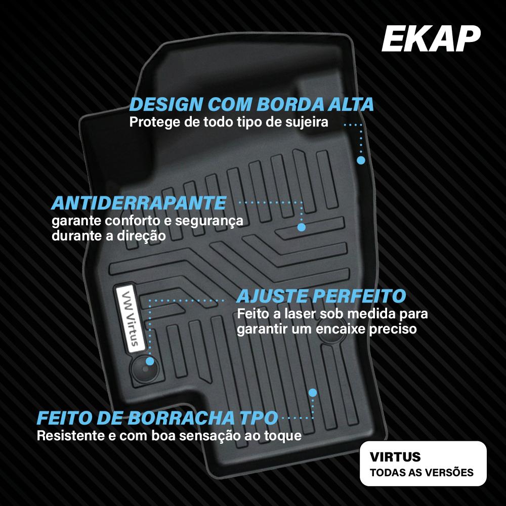 Tapete automotivo - Volkswagen Virtus (3 pcs 3D)