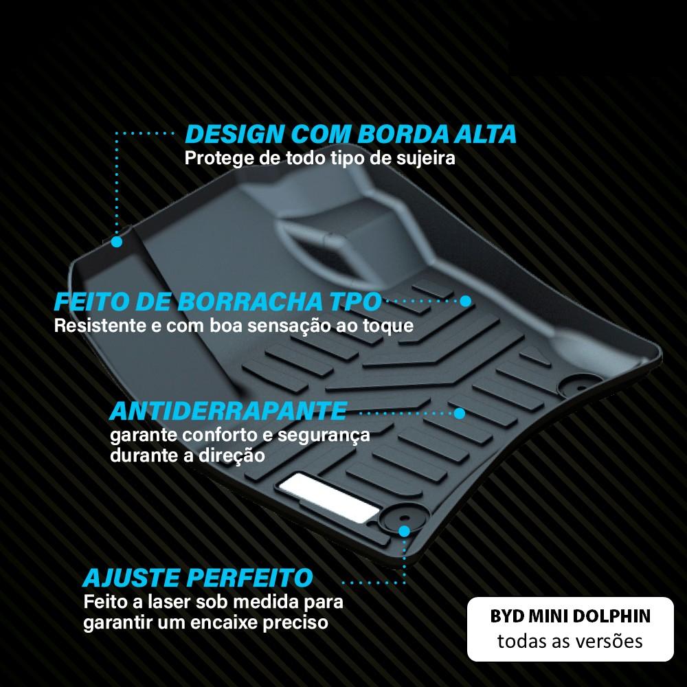 Tapete Bandeja - BYD YMini Dolphin (4 Pçs 3D)
