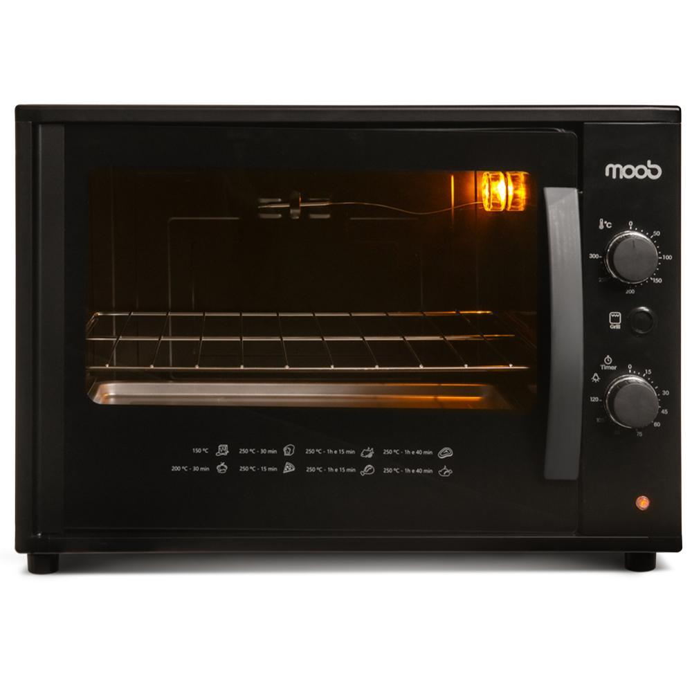 Forno Elétrico de Bancada Moob Top 60 Litros Função Grill Preto 220V