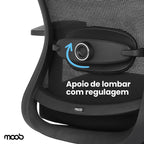 Cadeira Moob Tóquio Presidente Preta