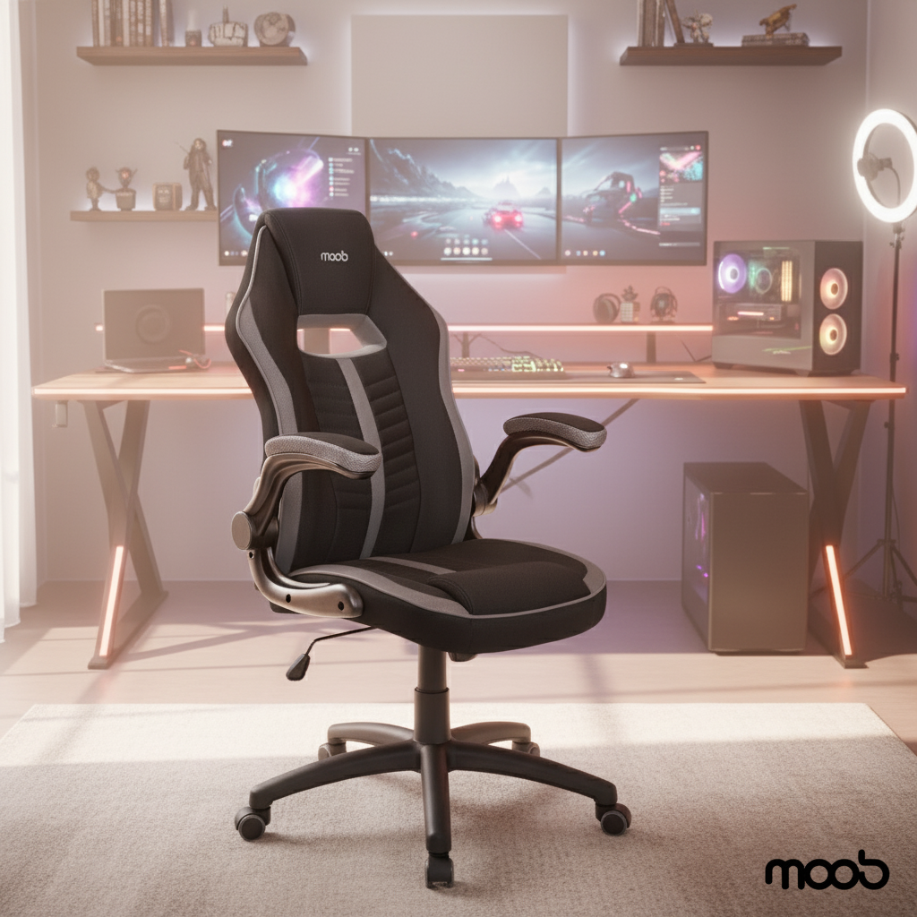 Cadeira Gamer Moob Force Preto/Cinza