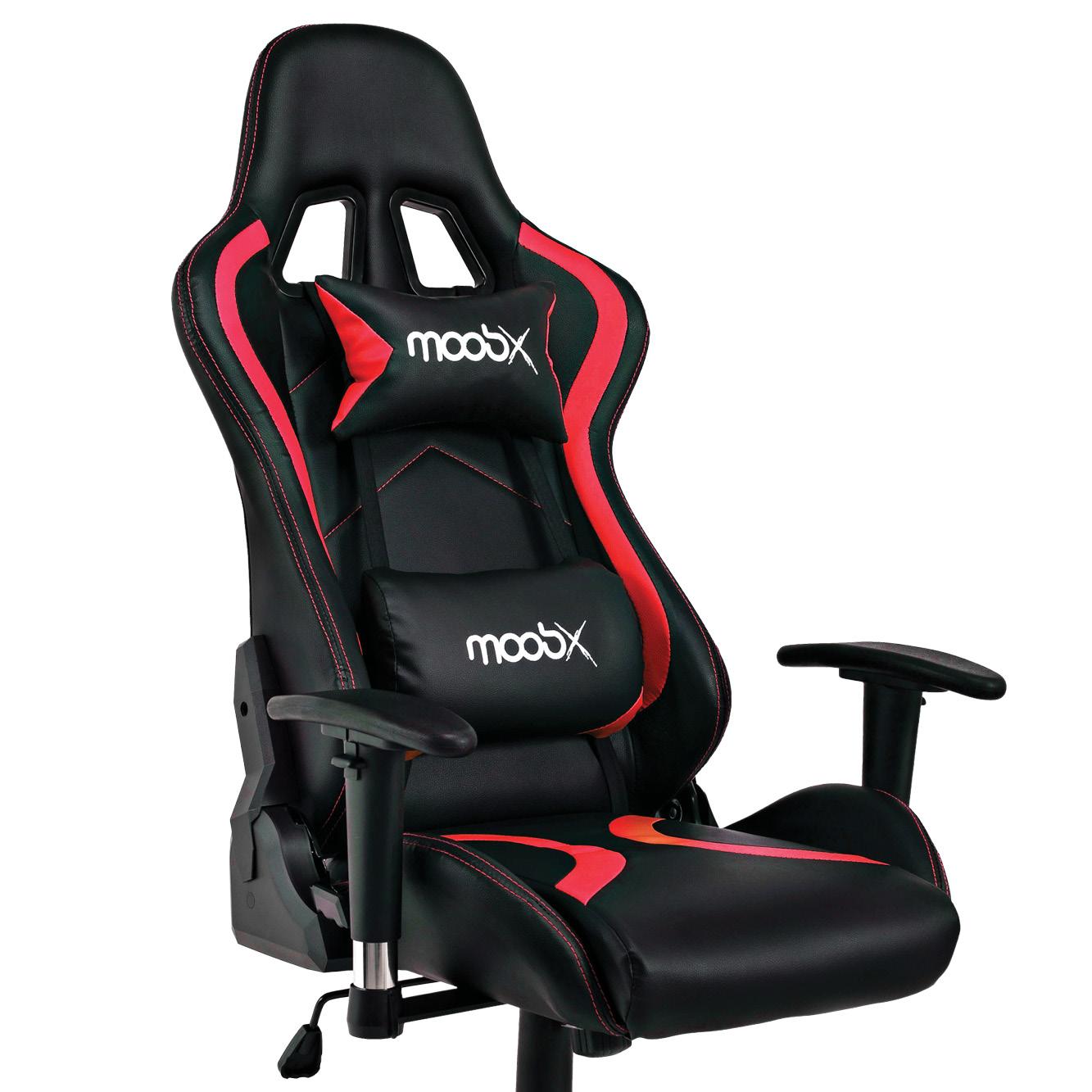 Cadeira Gamer Moob Thunder Preto/Vermelho