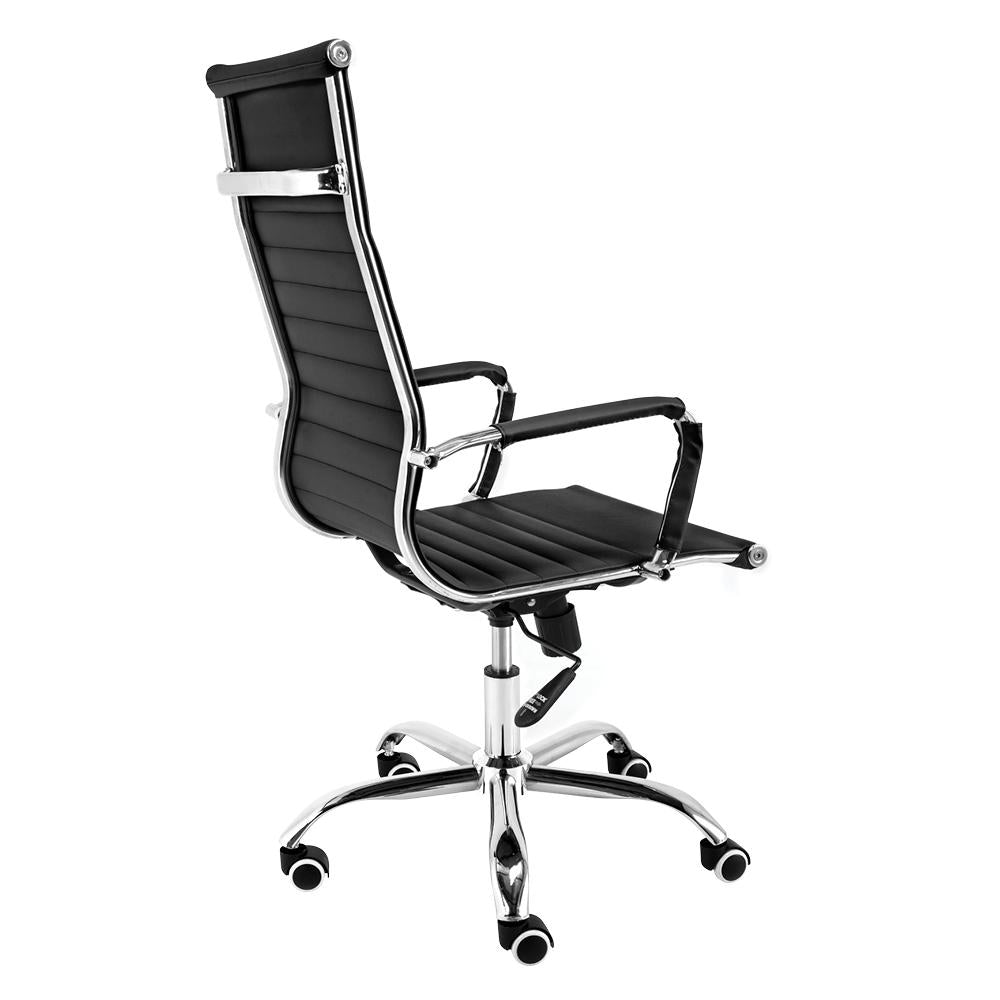 Cadeira Moob Boston Presidente Preta/Cromada