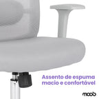 Cadeira Moob Tóquio Presidente Cinza