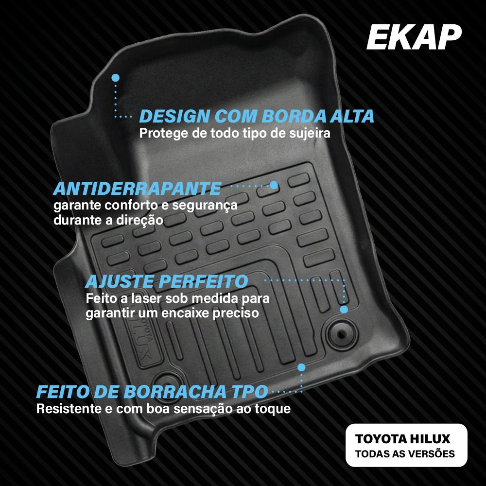 Tapete Bandeja - Toyota Hilux (3 Pçs 3D)