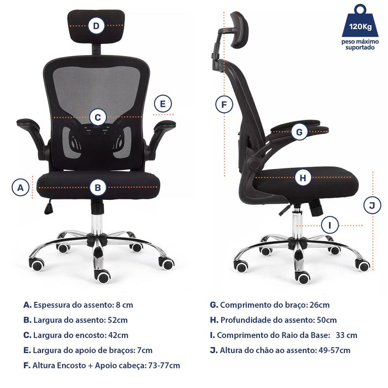 Cadeira Moob Barcelona Presidente Ergonômica