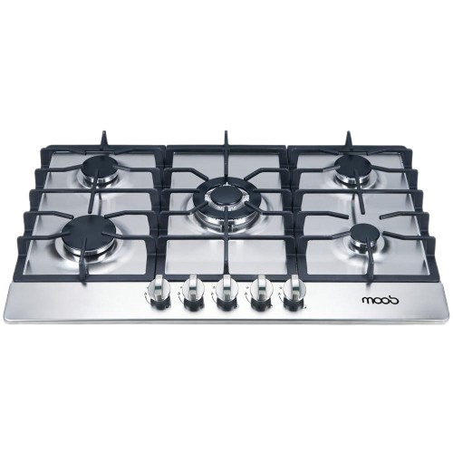 Cooktop Moob Aço Inox 5 Bocas Ferro Fundido -  Bivolt