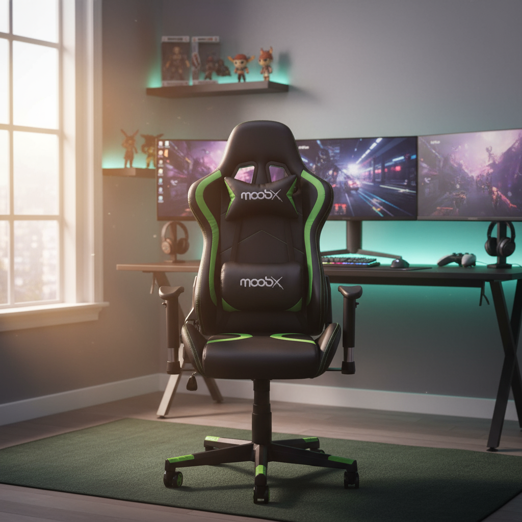 Cadeira Gamer Moob Thunder Preto/Verde