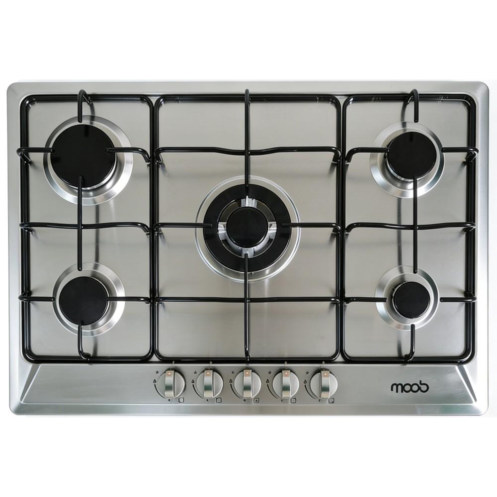 Cooktop Moob Aço Inox 5 Bocas Esmaltado - Bivolt