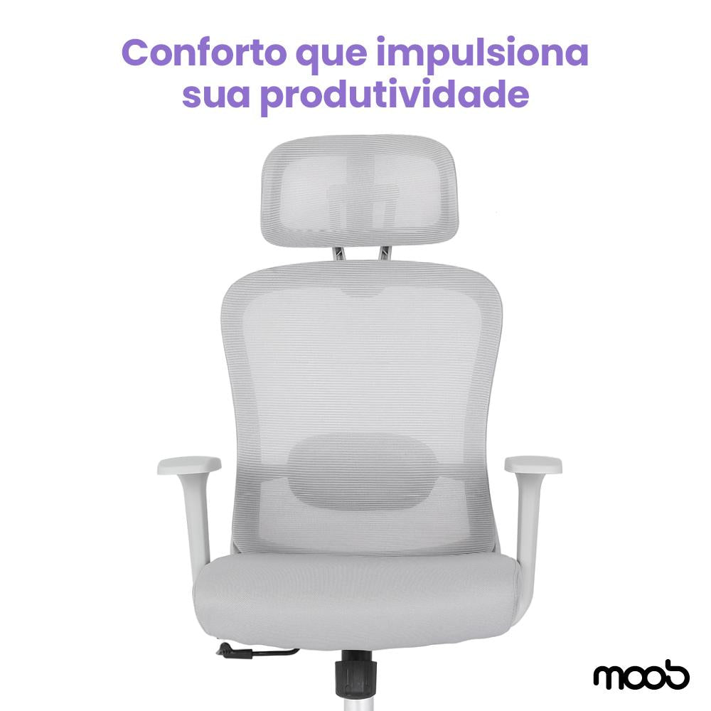 Cadeira Moob Tóquio Presidente Cinza