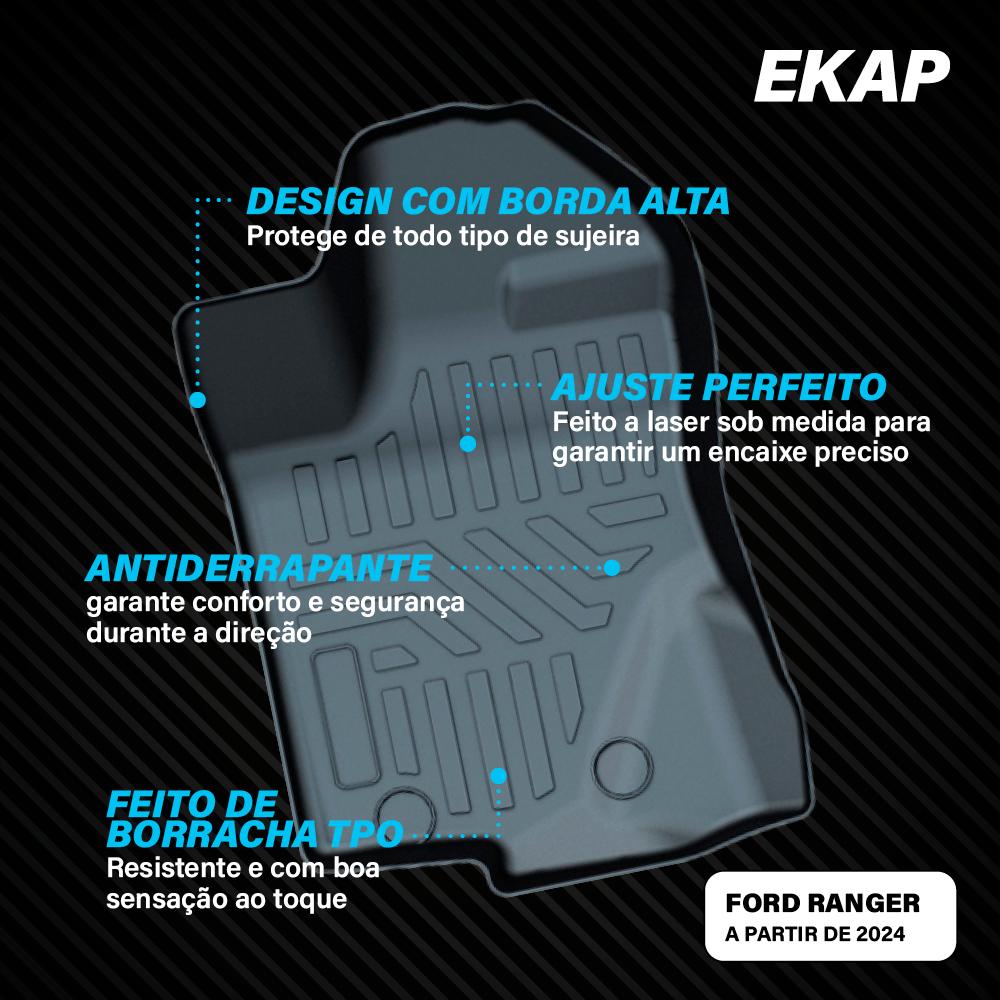 Tapete Bandeja Ford Ranger (3 Pçs) - Ekap