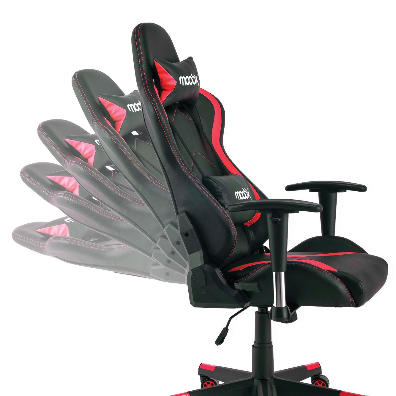 Cadeira Gamer Moob Thunder Preto/Vermelho