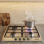 Cooktop Moob Aço Inox 4 Bocas - Bivolt