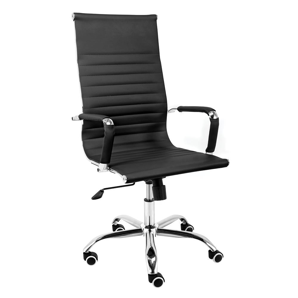 Cadeira Moob Boston Presidente Preta/Cromada
