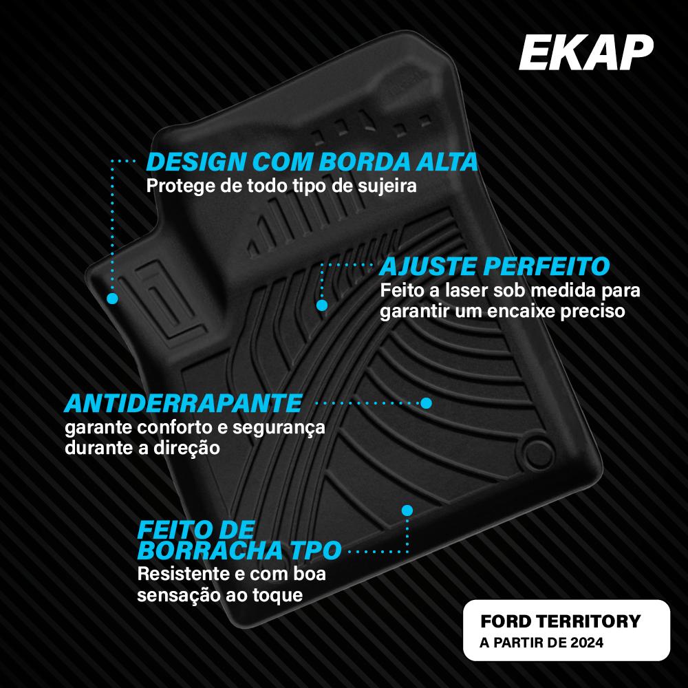 Tapete Bandeja Ford Territory (3 Pçs) - Ekap