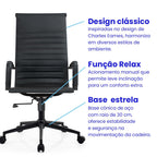 Cadeira Moob Boston Presidente Black