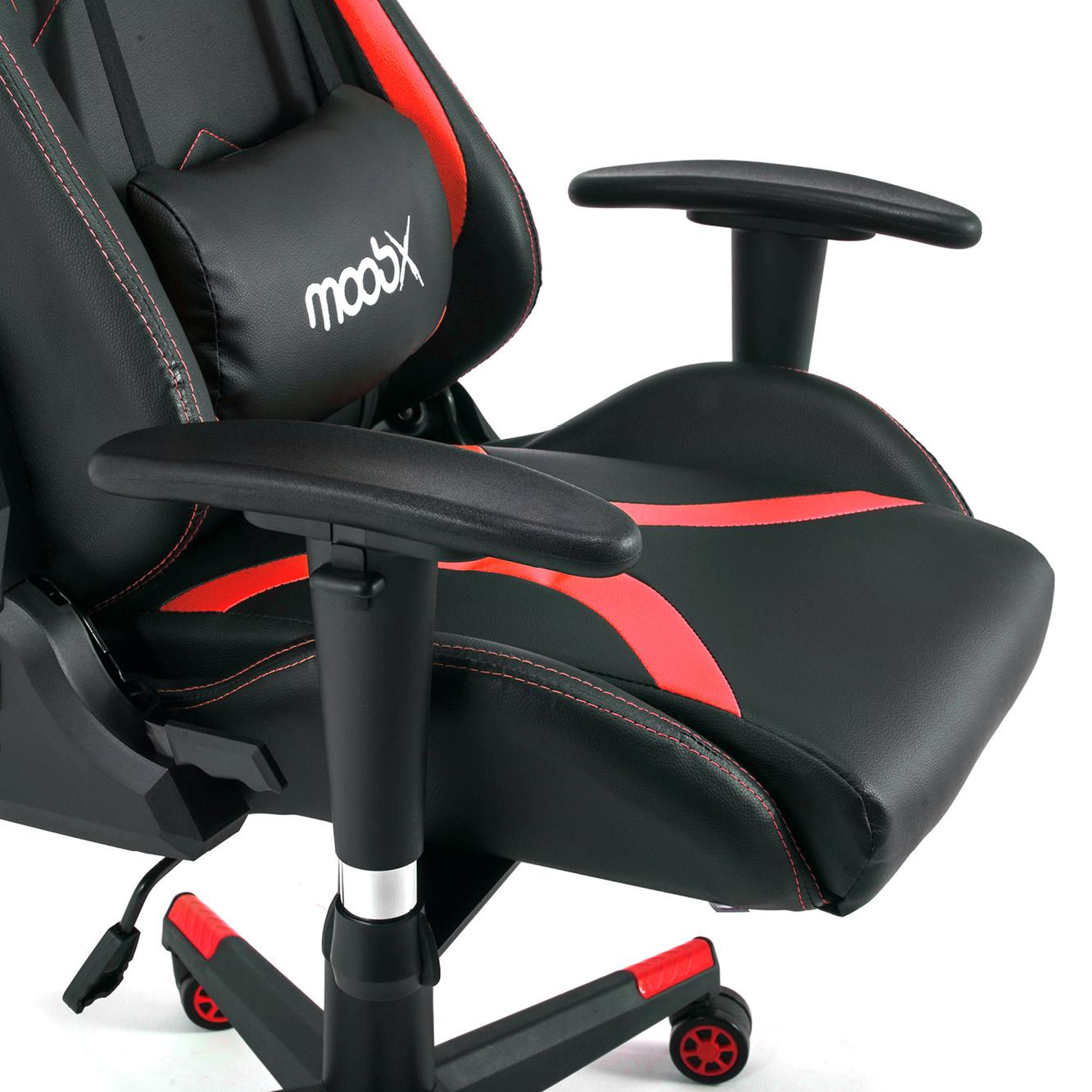 Cadeira Gamer Moob Thunder Preto/Vermelho