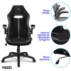 Cadeira Gamer Moob Force Preto/Cinza