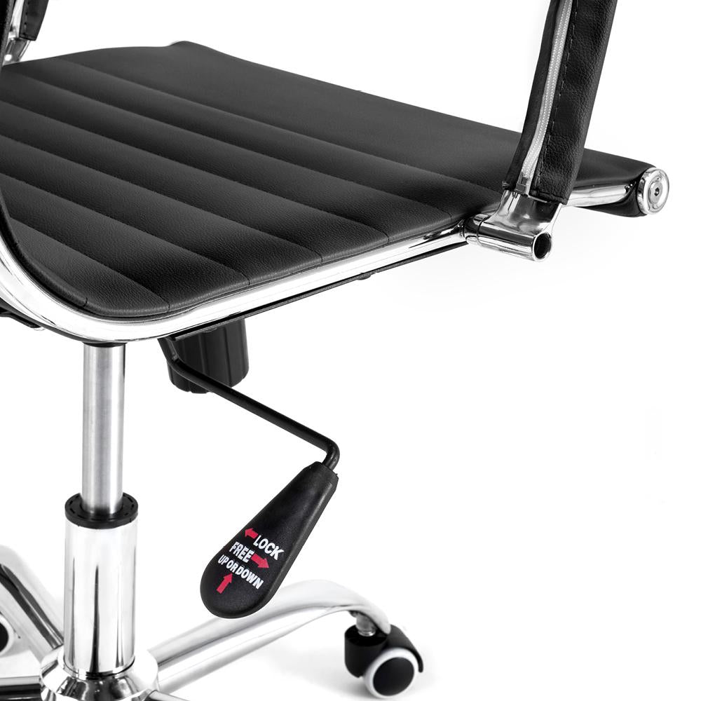 Cadeira Moob Boston Presidente Preta/Cromada