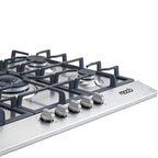 Cooktop Moob Aço Inox 5 Bocas Ferro Fundido -  Bivolt