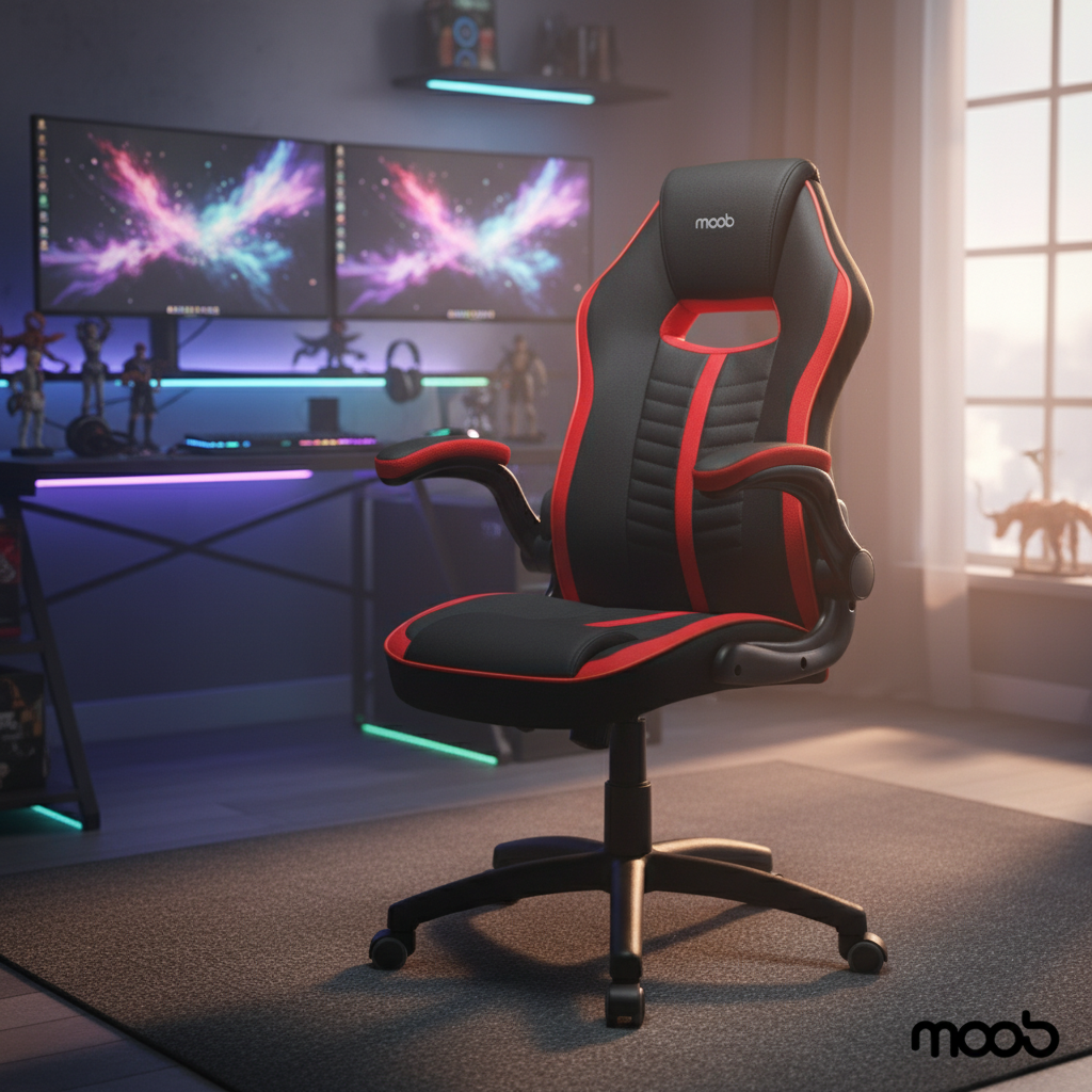 Cadeira Gamer Moob Force Preto/Vermelho