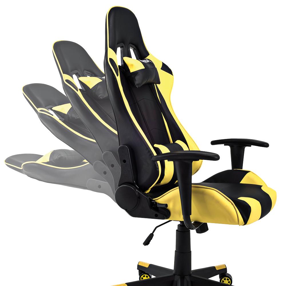 Cadeira Gamer Moob GT Racer Preto/Amarelo