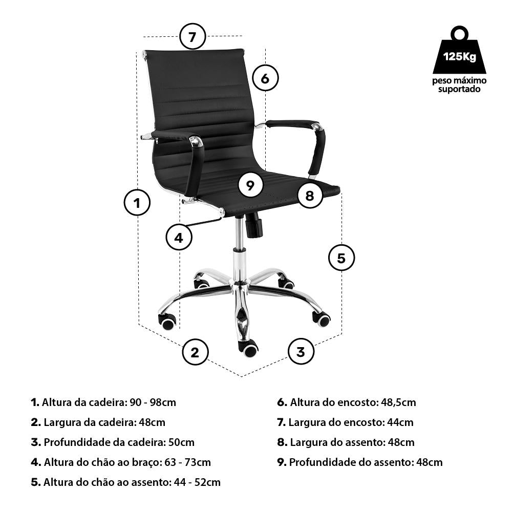 Cadeira Moob Boston Diretor Preta