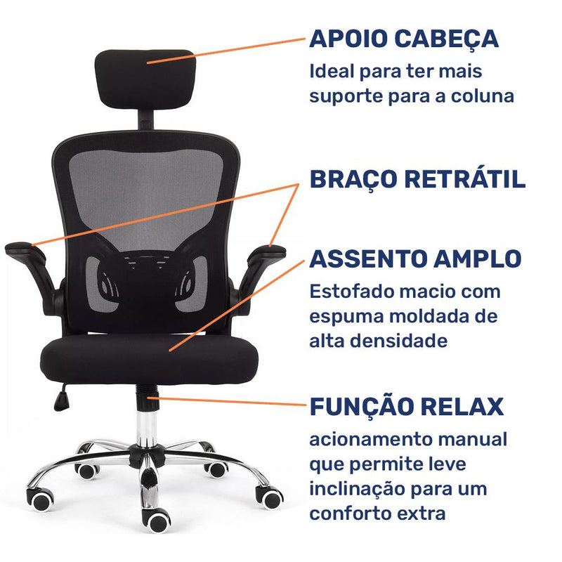 Cadeira Moob Barcelona Presidente Ergonômica